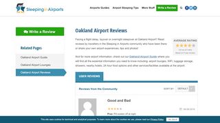 
                            7. Oakland Airport Reviews – Sleeping in Airports