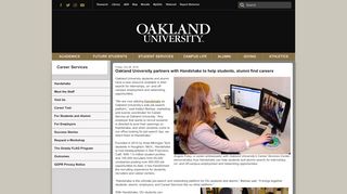 
                            3. Oakland University partners with Handshake to help students, alumni ...