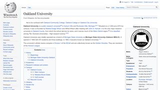 
                            6. Oakland University - Wikipedia