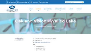 
                            2. Oakland Vision - Walled Lake Michigan Optometry - Specialty Eye ...