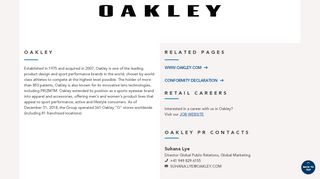 
                            4. Oakley | Luxottica