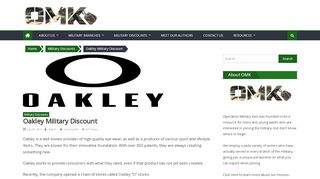 
                            7. Oakley Military Discount: Up To 50% Off …