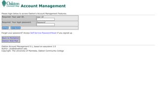 
                            11. Oakton Account Management - login.oakton.edu