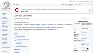 
                            8. Oakwood University - Wikipedia