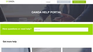 
                            8. OANDA Help Portal - Help and Support