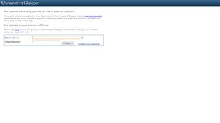 
                            4. OAS - Applicant Login - University of Glasgow