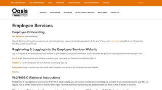 
                            1. Oasis Employee Services Website for Benefits, W …