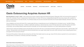 
                            7. Oasis Outsourcing Acquires Aureon HR - Oasis, a Paychex Company