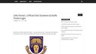 
                            5. OAU Portal | Official OAU Students & Staffs Portal …