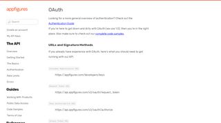 
                            9. OAuth | App Store API · Appfigures