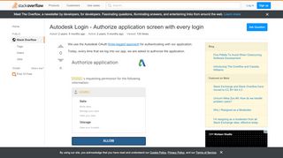 
                            9. oauth - Autodesk Login - Authorize application screen with every login ...