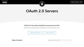 
                            1. OAuth.com - OAuth 2.0 Servers