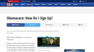 
                            3. Obamacare: How Do I Sign Up? | fox8.com