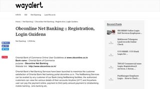 
                            5. Obconline Net Banking :: Registration, Login Guidens