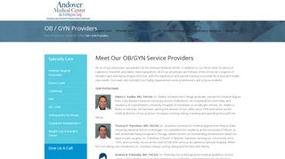 
                            1. OB/GYN Service Providers at Andover Medical Center