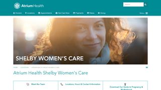 
                            3. OB/GYN | Shelby Women's Care | Atrium Health