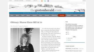 
                            9. Obituary: Sharon Elaine Hill at 70 | Groton Herald