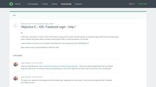 
                            5. Objective C - iOS. Facebook login - help ! | Treehouse ...