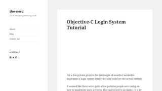 
                            1. Objective-C Login System Tutorial - the-nerd