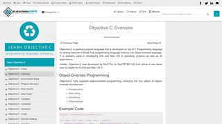 
                            7. Objective-C Overview - Tutorials Point