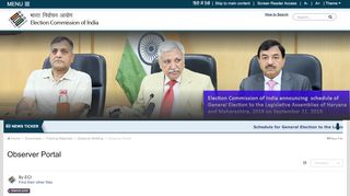 
                            4. Observer Portal - Observer Briefing - Election Commission of India