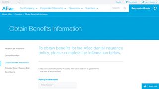 
                            1. Obtain Benefits Information - Aflac