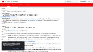 
                            8. Obtaining authorization credentials | YouTube …