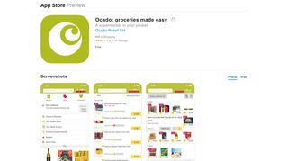 
                            7. ‎Ocado: groceries made easy on the App Store