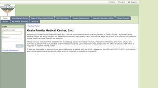
                            4. Ocala Family Medical Center Practice Portal
