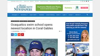 
                            8. Ocaquatics swim school opens newest location in Coral Gables ...