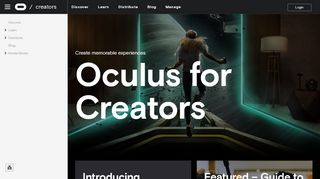 
                            3. Oculus Creators Portal | Overview