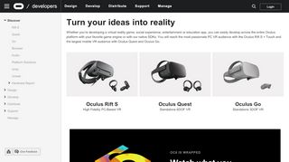 
                            2. Oculus Developer Center | Overview