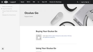 
                            3. Oculus Go | Oculus Support Center