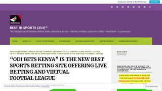 
                            6. “ODI BETS KENYA” IS THE NEW BEST SPORTS BETTING SITE ...
