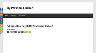 
                            9. Odisha - How to get GPF Statement Online? - My Personal ...