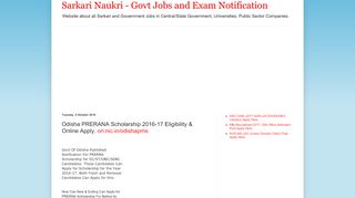 
                            3. Odisha PRERANA Scholarship 2016-17 Eligibility & Online ...