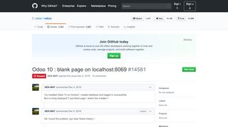 
                            2. Odoo 10 : blank page on localhost:8069 · Issue #14581 ...