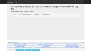 
                            7. ODU600HB Eclipse ODU 600 User Manual Eclipse Aviat Networks (S ...