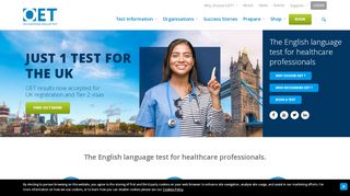 
                            1. OET - English language test for healthcare professionals