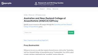 
                            6. Off-Campus Access @ Australian and New Zealand College of ...