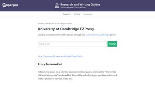 
                            4. Off-Campus Access @ University of Cambridge - Paperpile