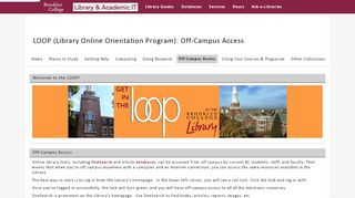 
                            6. Off-Campus Access - LOOP (Library Online Orientation Program ...