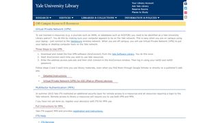 
                            3. Off-Campus Access to E-Resources | Yale University Library