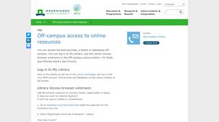 
                            3. Off-campus access to online resources - WUR