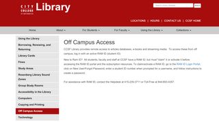 
                            9. Off Campus Access - Using the Library - CCSF …