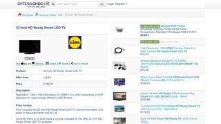 
                            1. Offer Lidl 32 Inch HD Ready Smart LED TV Lidl