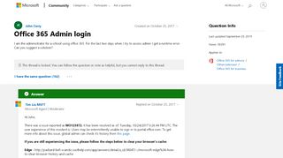 
                            7. Office 365 Admin login - Microsoft Community