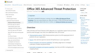 
                            9. Office 365 Advanced Threat Protection | Microsoft Docs