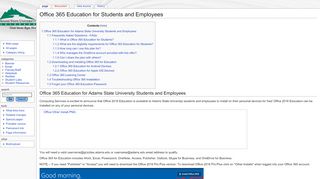 
                            8. Office 365 Education for Students and Employees - ASU HOWTO