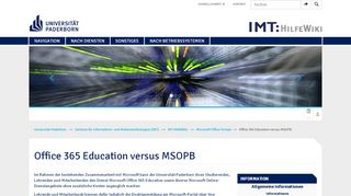 
                            4. Office 365 Education versus MSOPB – IMT:HilfeWiki